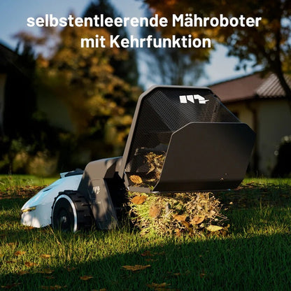 MAMMOTION YUKA 1500 Mähroboter mit Kehrmaschinen-Kit